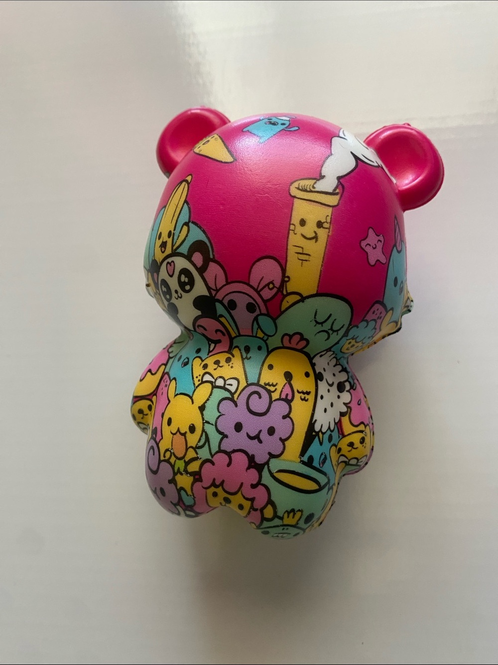 Squishmallows Pink Multicolor Cartoon Bear Plush Collectible